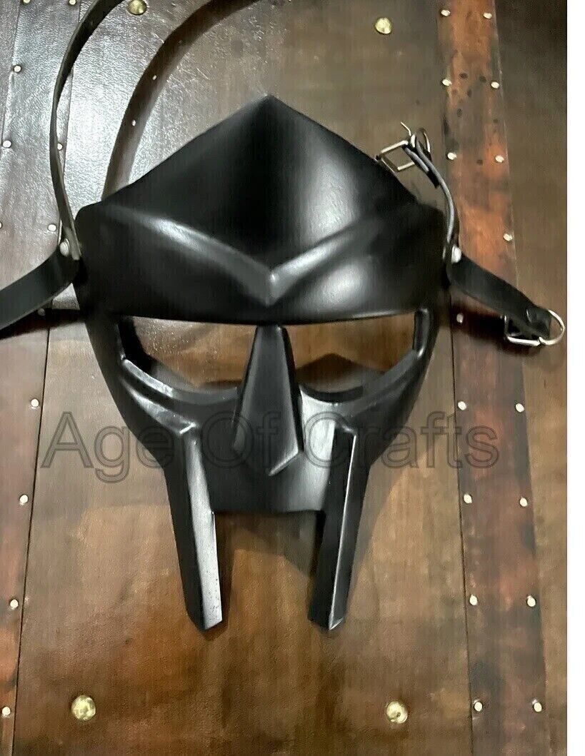 MF Doom Mask Gladiator Mad villain Face Steel Armor Replica