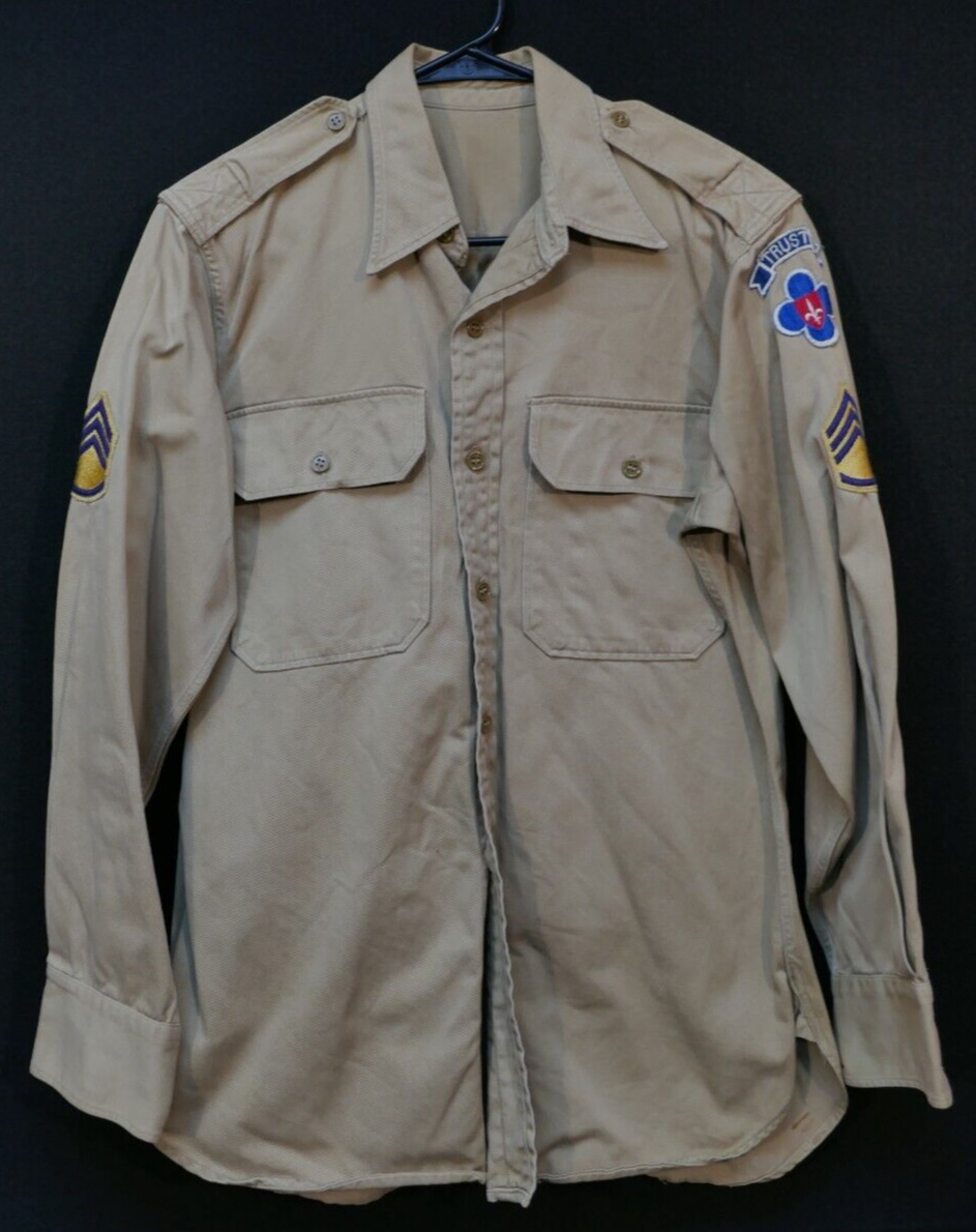 WWII Occupation Cold War 88th Division 'Trieste State' TRUST S/Sgt Khaki Shirt