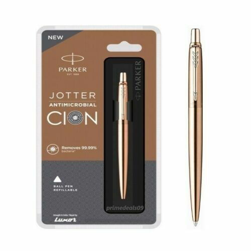 Parker Jotter Anti Microbial Copper-Ion Coating Stainless Steel Ball Pen - Blue