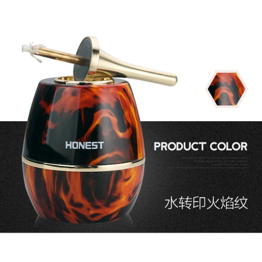 Metal Oil-electric Hybrid Match Igniter Desktop Kerosene Lighter Arc Flame