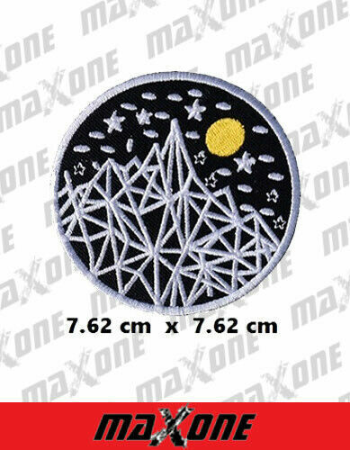 Popular Round Sew Iron On Patch Badge Transfer Fabric Jeans Applique Crafts