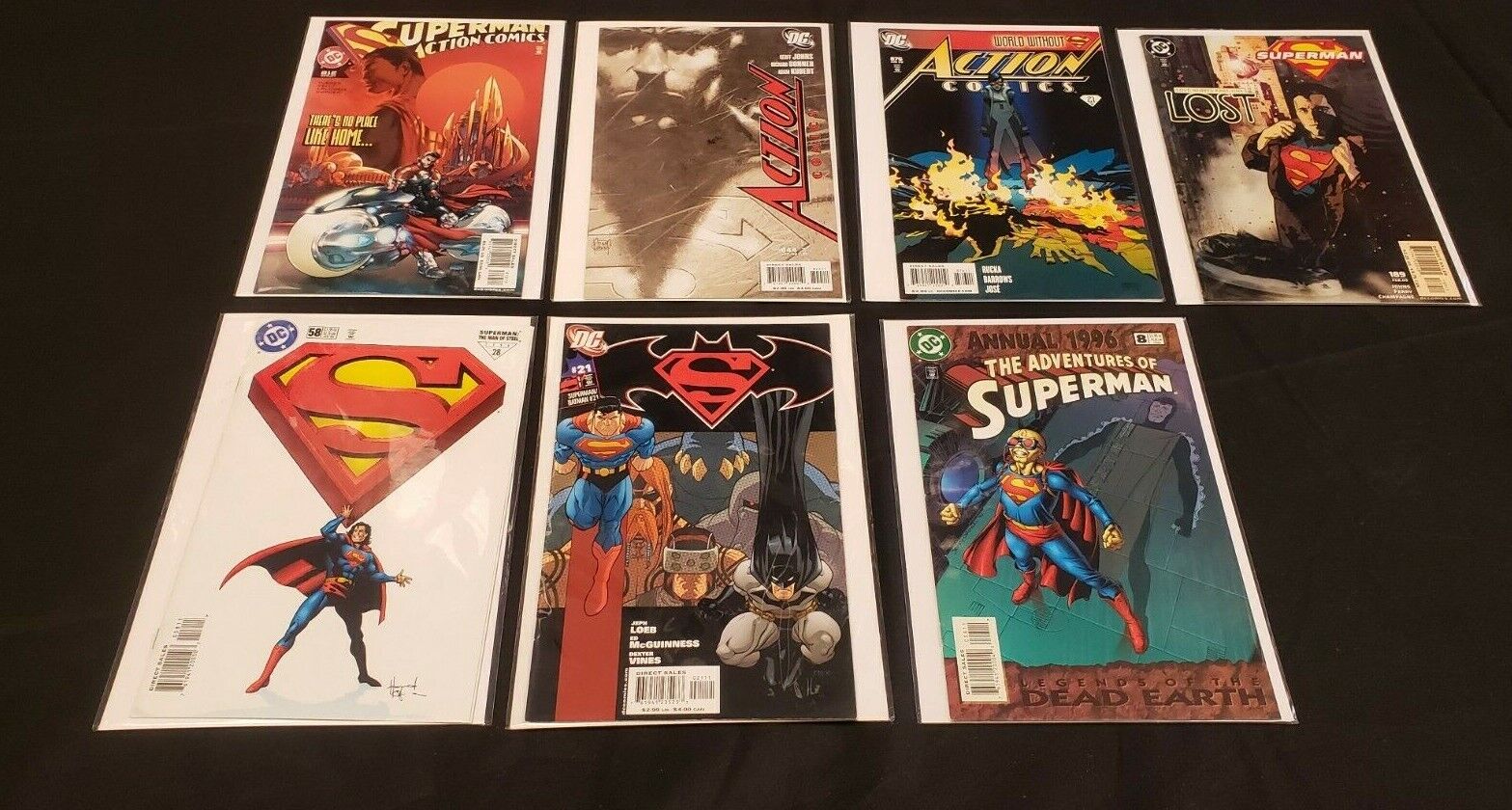 SUPERMAN 7PC (VF/NM) BAGGED & BOARDED, IDENITTY CRISIS III: SNARES 1996-2009