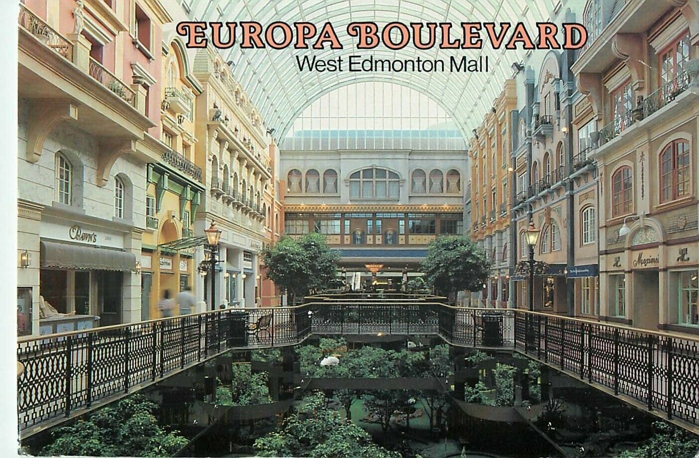 Europa Boulevard West Edmonton Mall Postcard  6.75\