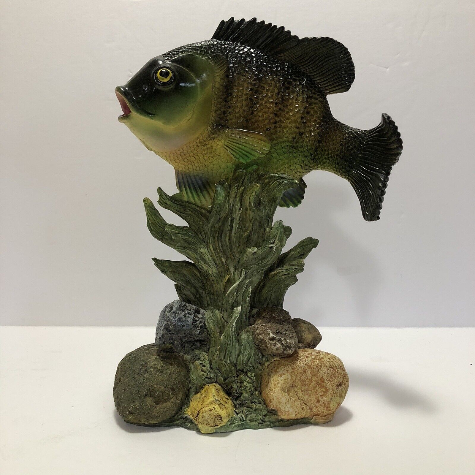 Vintage Realistic Resin Bluegill Perch Fish Figurine Statue