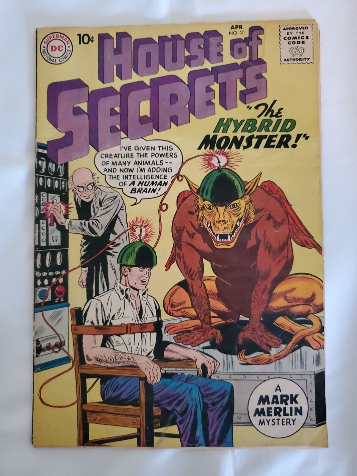HOUSE OF SECRETS #31 1960 DC COMICS BRAIN SHOCK COVER Low Grade