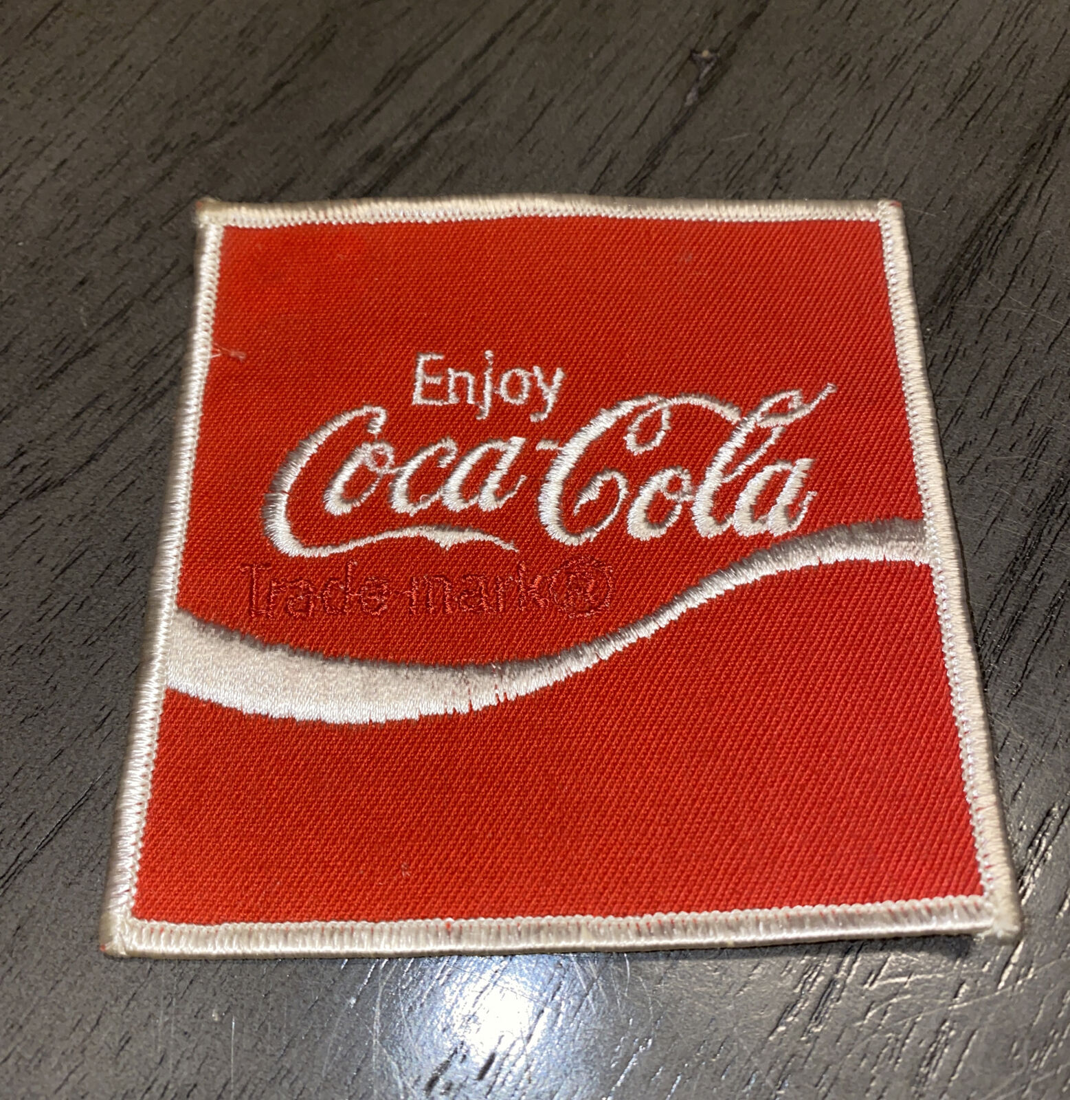 Vintage Coca-Cola Red Square Patch Sew-On VTG \