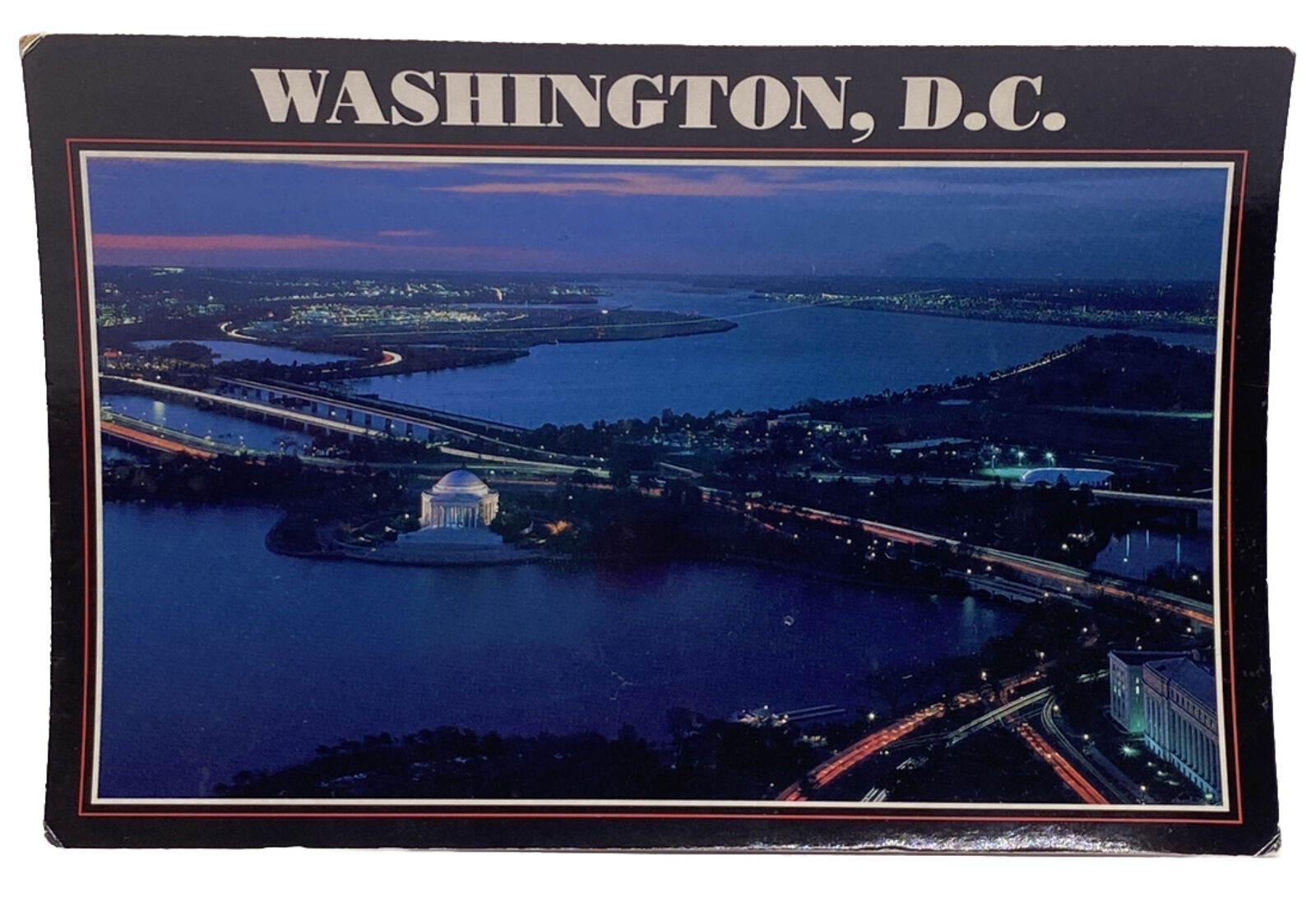 Vintage Postcard Washington DC Jefferson Memorial Air View Unposted  Collectible