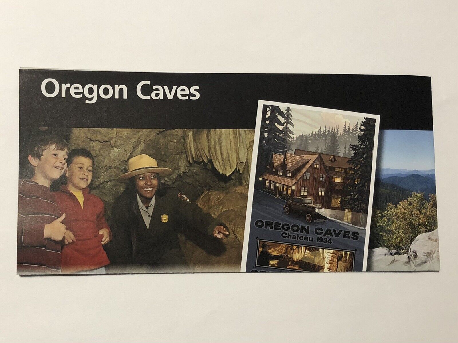 Oregon Caves National Monument Park NEWEST VERSION Unigrid Brochure Map NPS