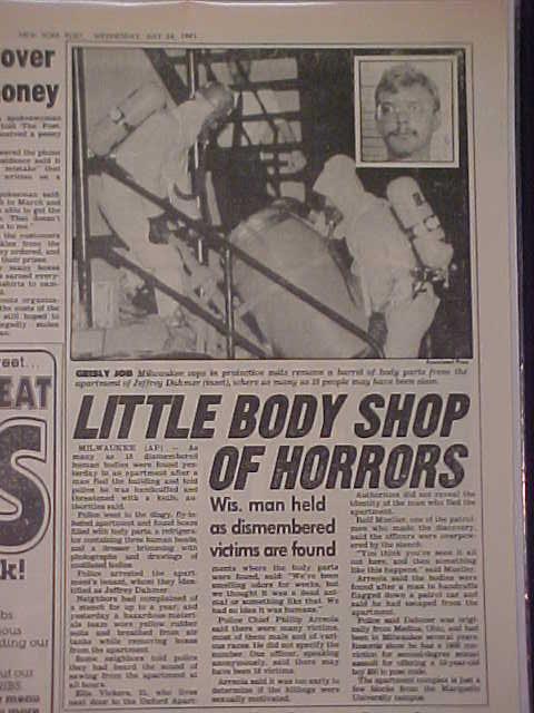 VINTAGE NEWSPAPER HEADLINE ~ MURDER SERIAL KILLER JEFFREY DAHMER ARRESTED  1991