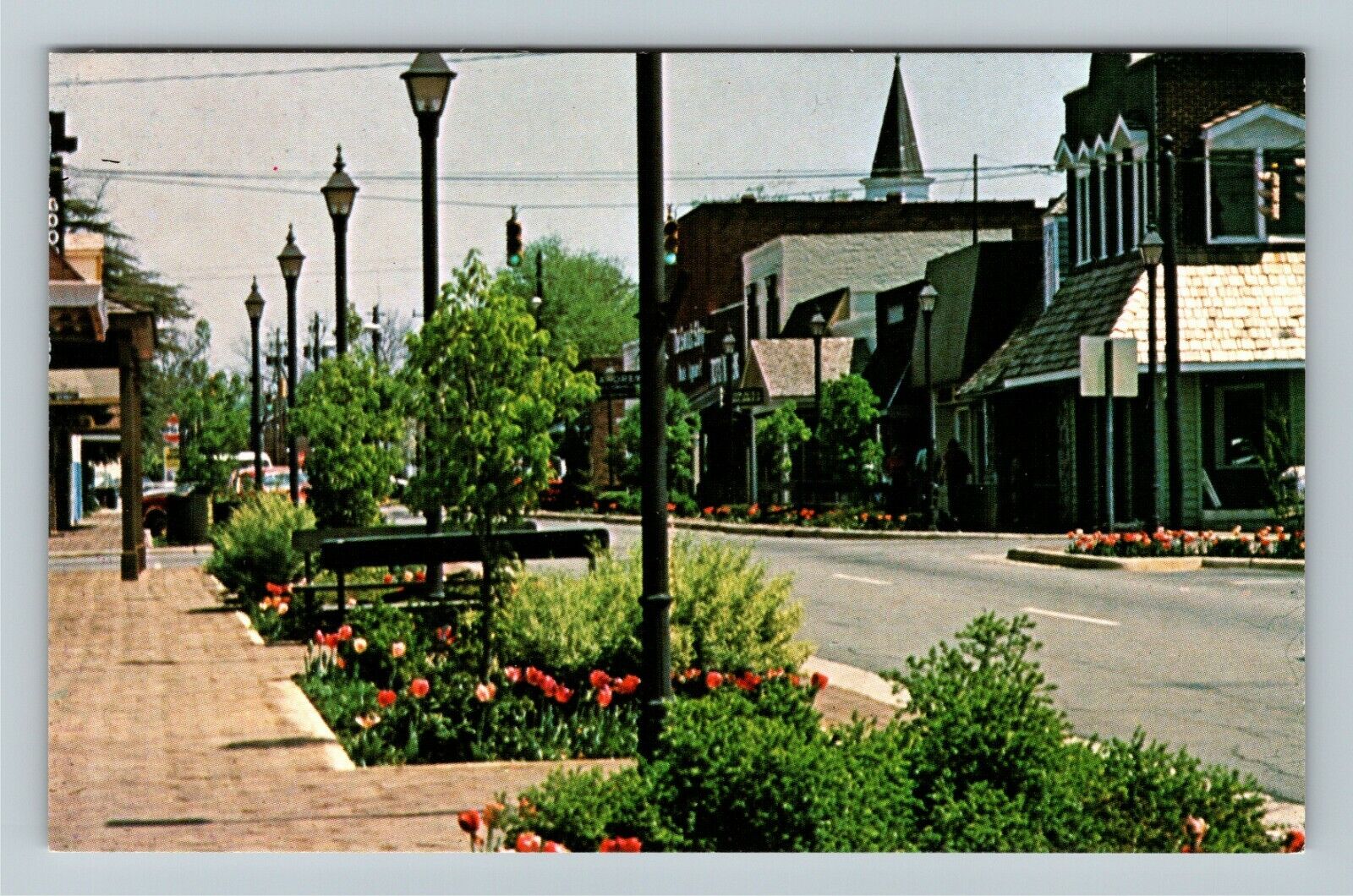 Perry GA-Georgia, Downtown Carroll Street, Vintage Postcard