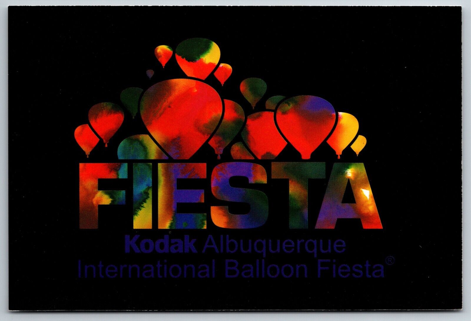 Kodak Albuquerque International HotAir Balloon Festival Fiesta Logo 6x4 Postcard