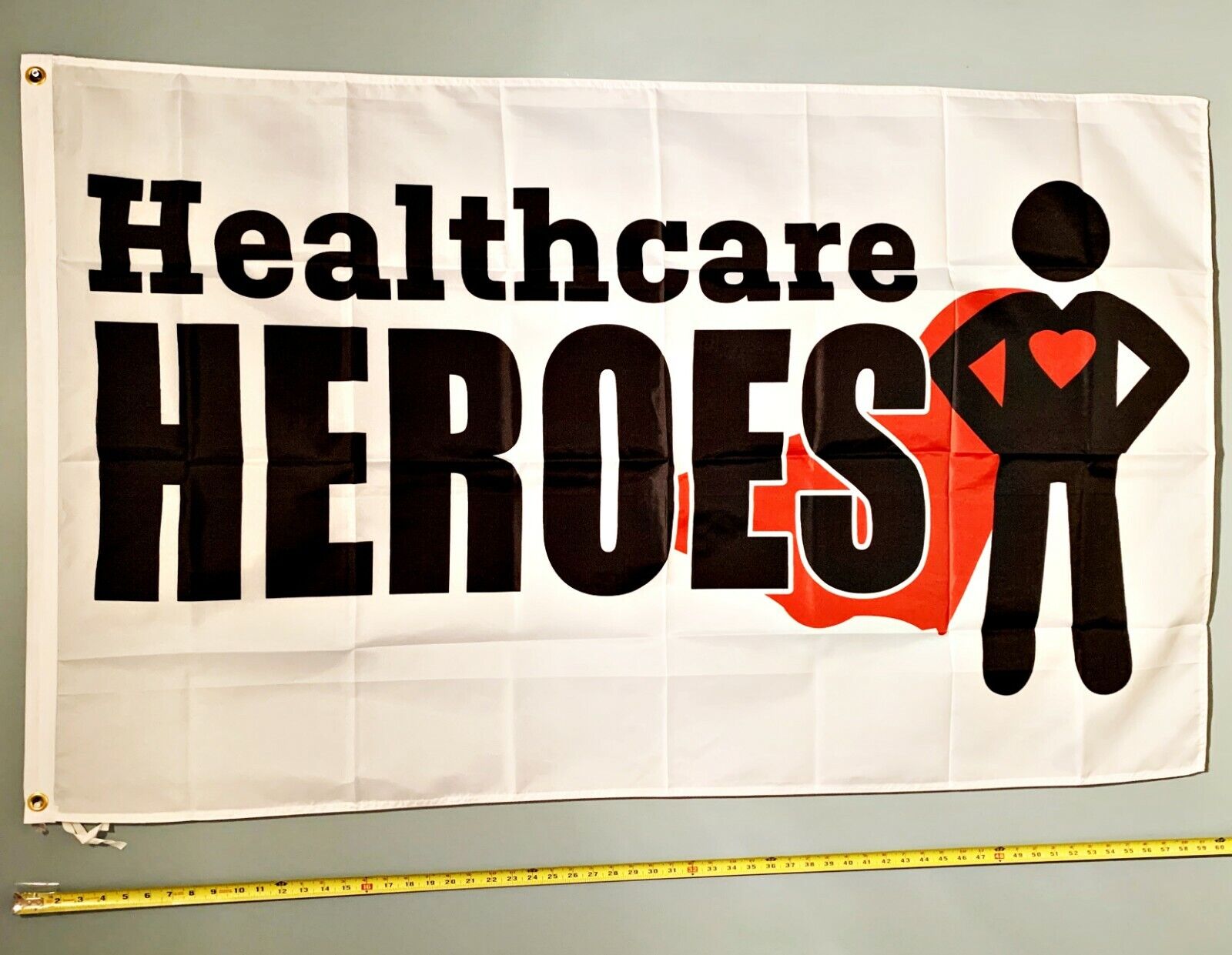 HEALTHCARE HERO FLAG *FREE SHIP USA SELLER* Health Cape Hero Poster Sign 3x5'