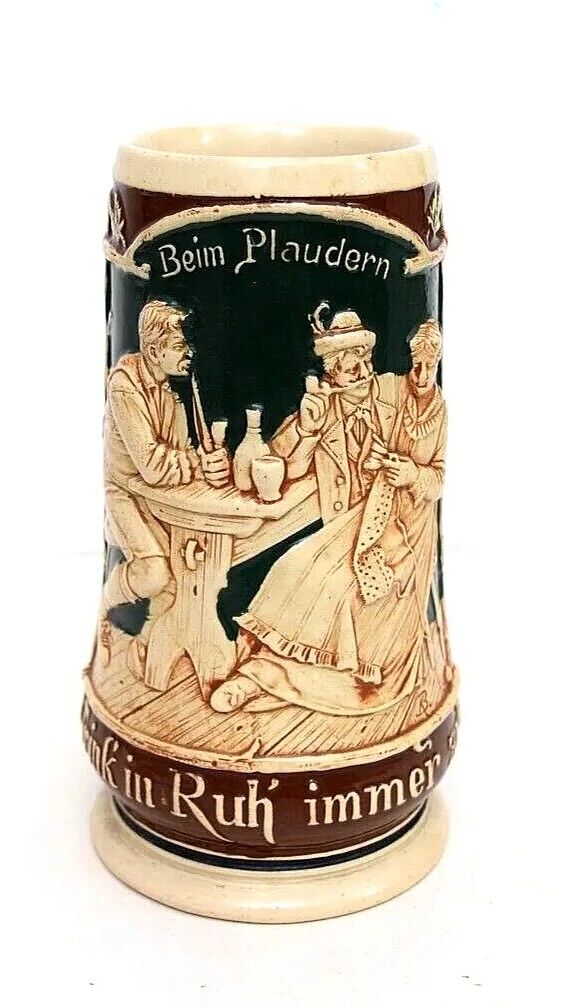 Nice Karl Beuler German Beer Stein Mug 750L Hand Painted 