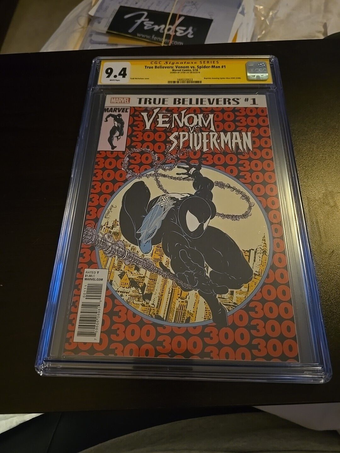 True Believers - Venom Vrs. Spiderman #1 (2018) Signed By Stan Lee 9.4
