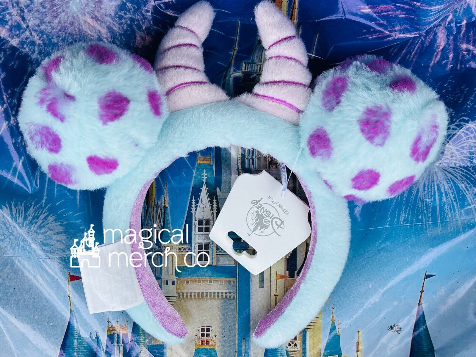 2023 Disney Parks Pixar Sulley Fuzzy Ear Headband Monsters Inc IN HAND NWT