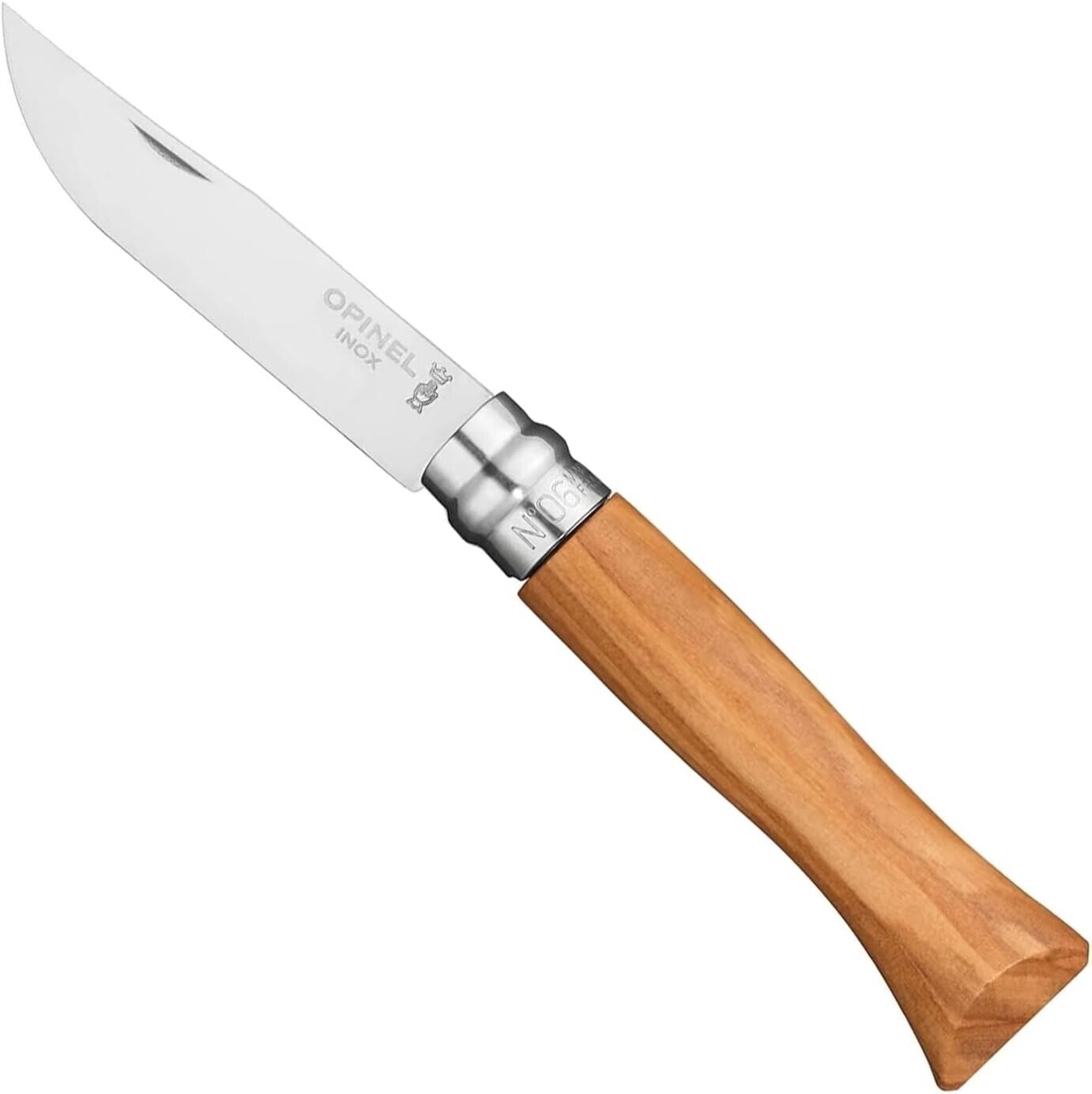 Opinel No6 Stainless Steel Folding Pocket Knife – Premium Wood Handles