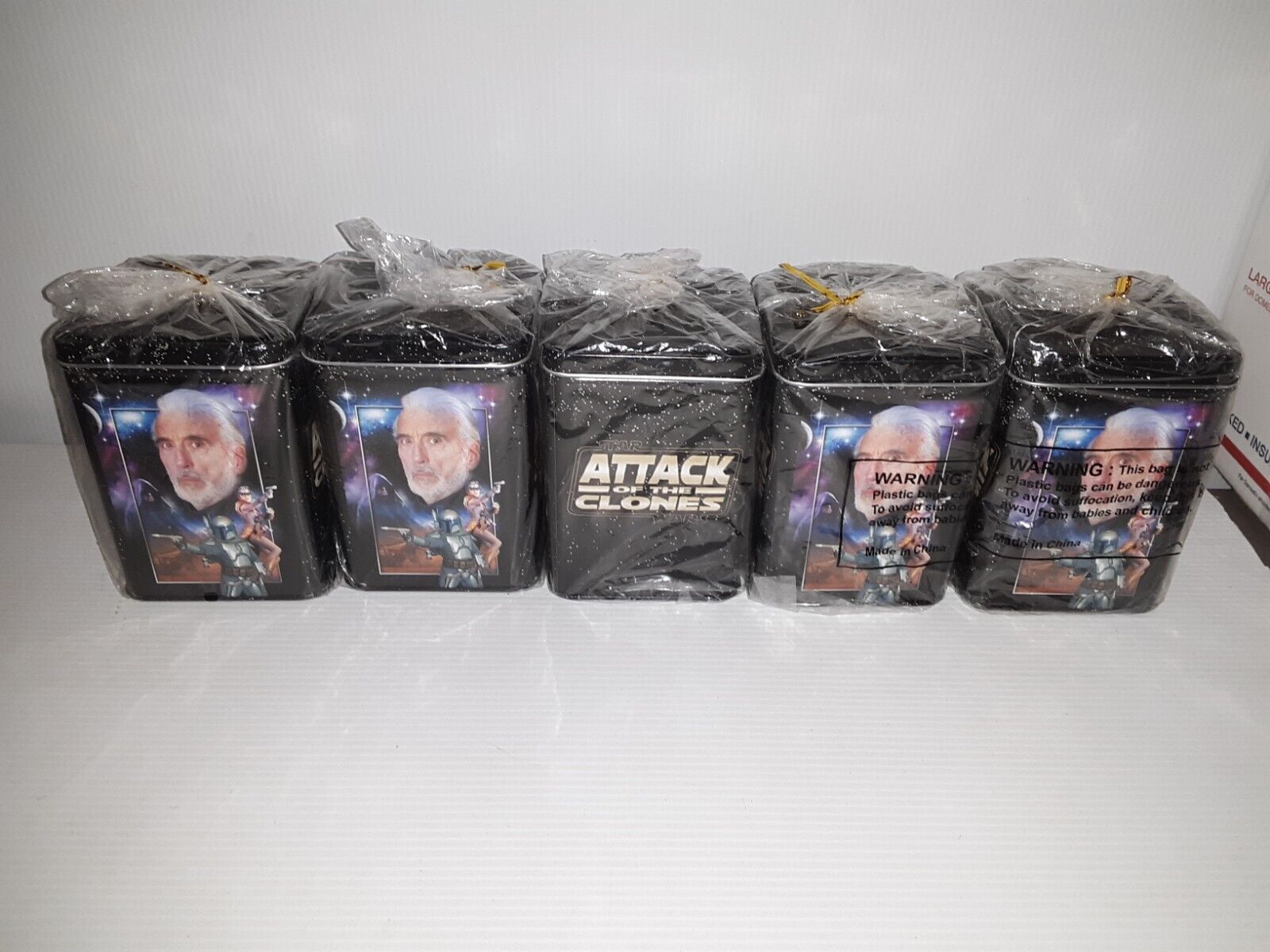 Lot of 5 NECA Star Wars Attack of the Clones Piggy Coin Bank NEW (#200/27)
