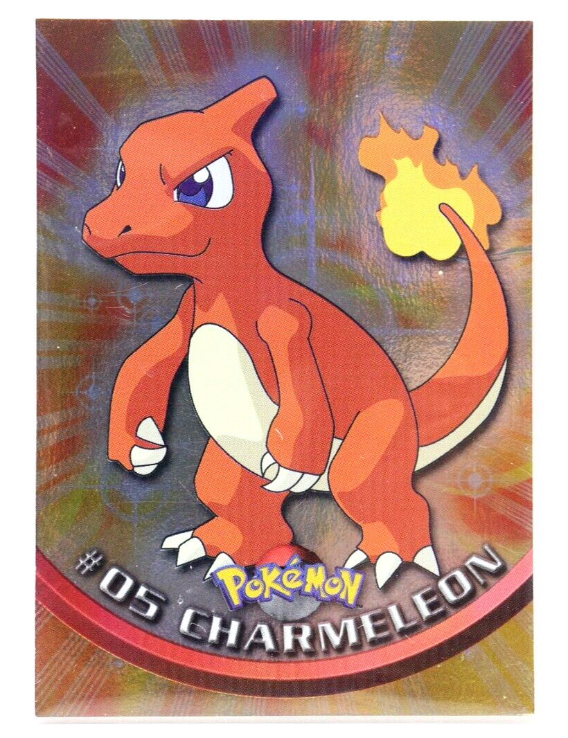 Pokemon Holofoil Charmeleon (Topps Blue, 1999) #05 TV Animation LP/DMG
