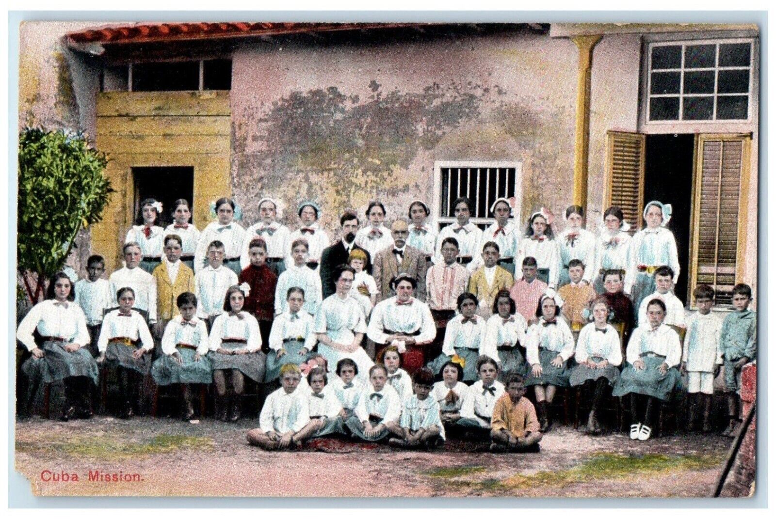 c1910's El Modelo School Placetas Christian Missionary Cuba Mission Postcard