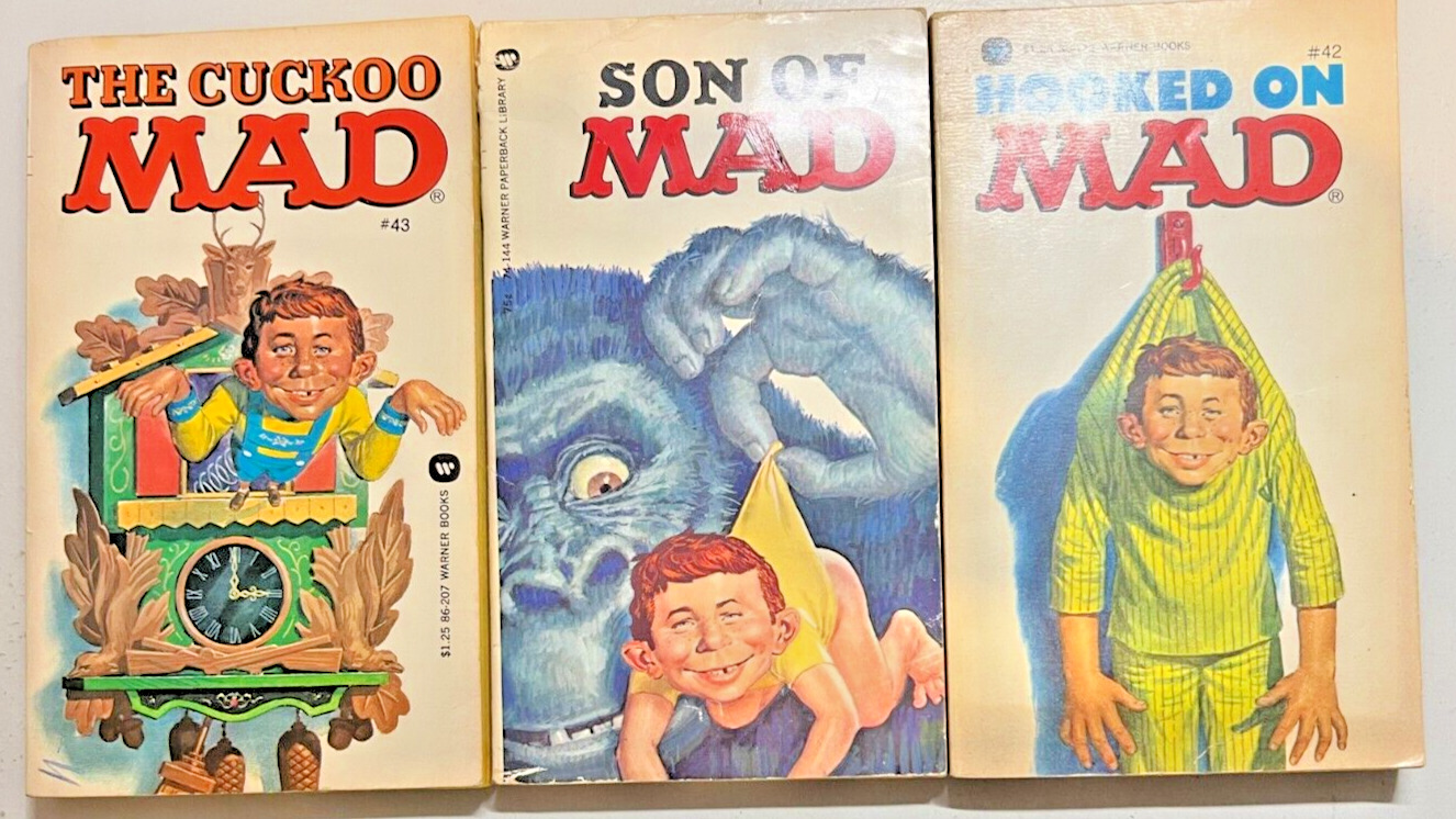 Vintage MAD Books - Five Paperback Vintage Soft Cover Classics