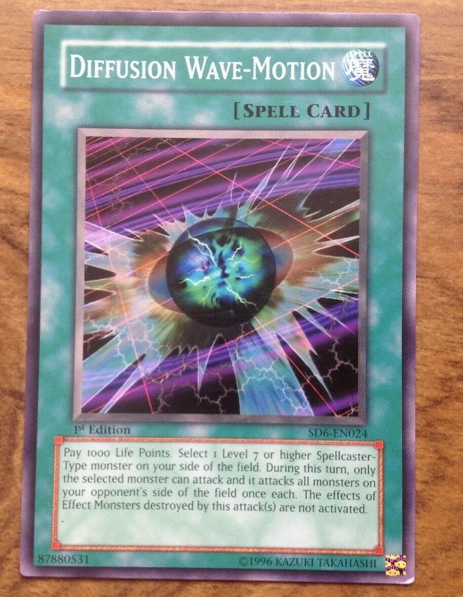 Yugioh  Diffusion Wave-Motion 1st edition SD6 EN024. Free Postage
