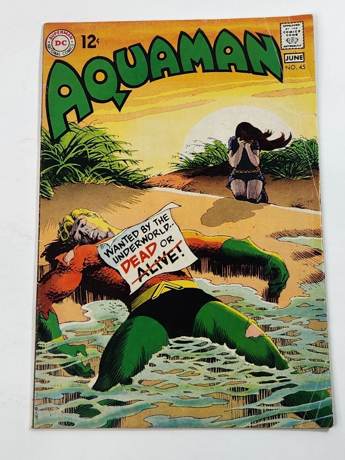 Aquaman 45 DC Comics Final 12 Cent Cover Price Silver Age 1969