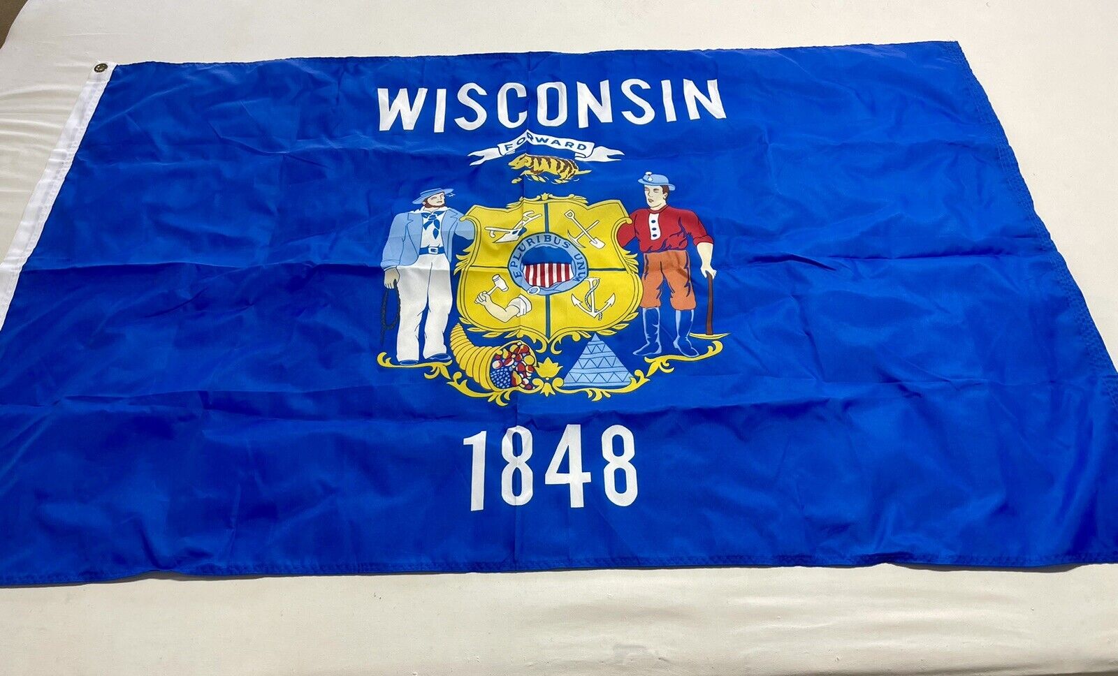 State Of Wisconsin Flag 3x5 House Banner Polyester Grommets 3’x5’