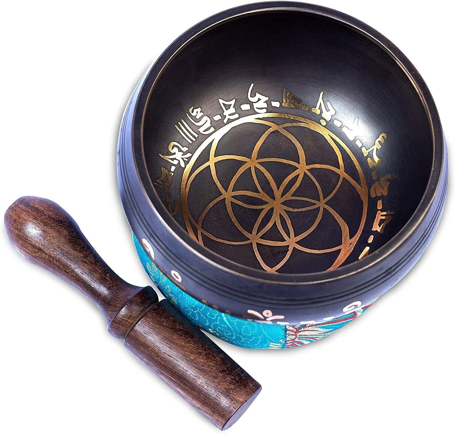 Tibetan Singing bowl Set Mindfulness Meditation Holistic Sound 7 Chakra Healing