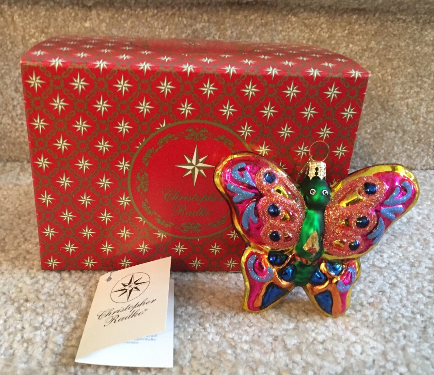 Christopher Radko Wings of Spring Ornament Butterfly 2001 