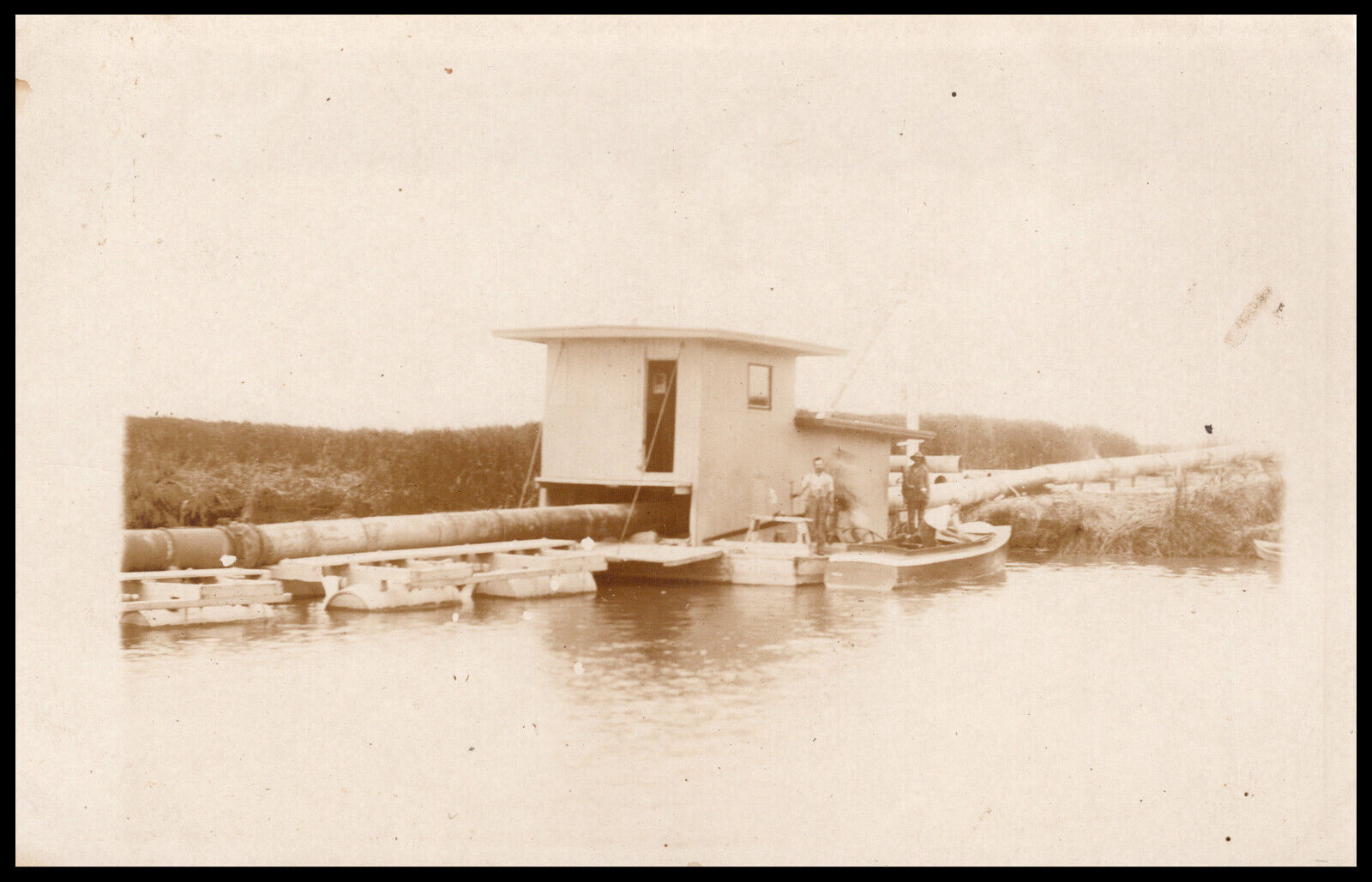 Rome, New York, Construction of Barge Canal, Fish Creek Real Photo Postcard RPPC