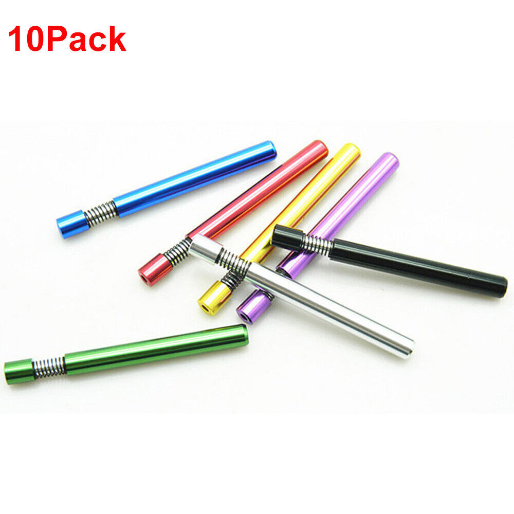 10X Self Cleaning One Hitter Metal Tobacco Smoking Dugout Pipe Spring Herb Pipes