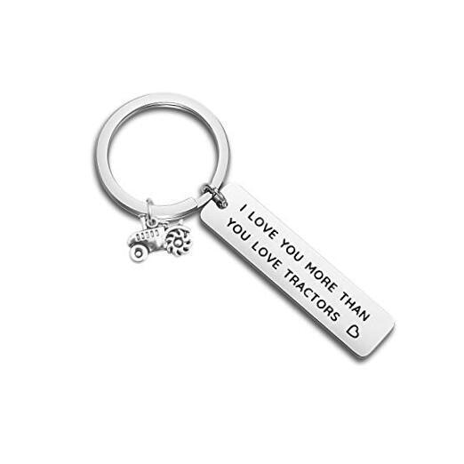  Tractor keychain I Love You More Than You Love I Love Tractor Keychain