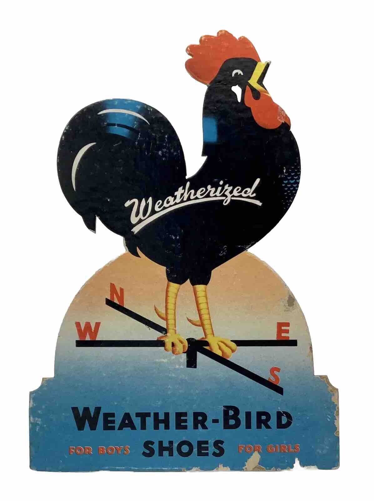 Weatherbird Weather-bird Shoes Cardboard Countertop Advertising Display 8-1/8”