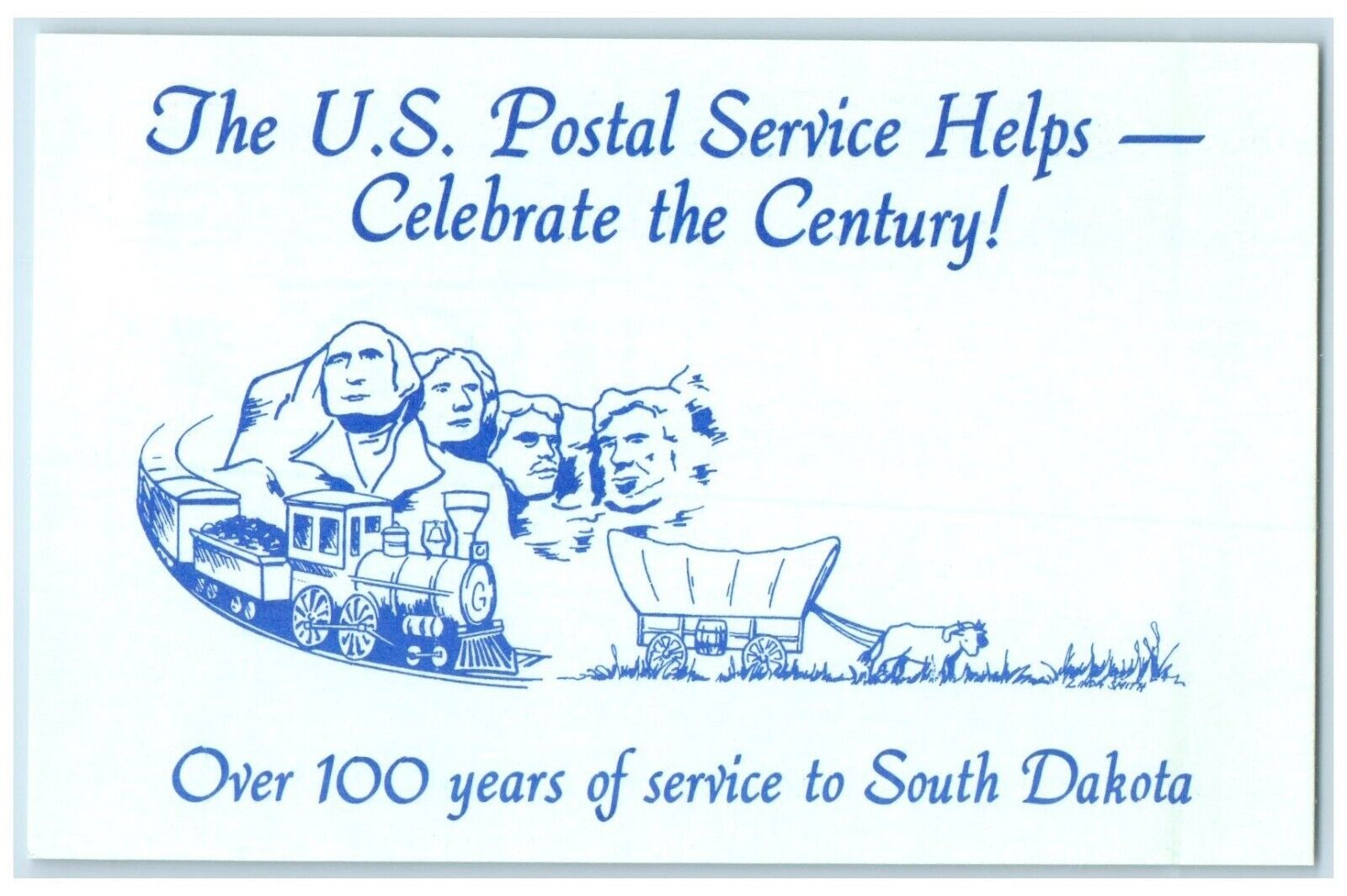 c1989 US Postal Service Helps Celebrate Century Lake Andes South Dakota Postcard
