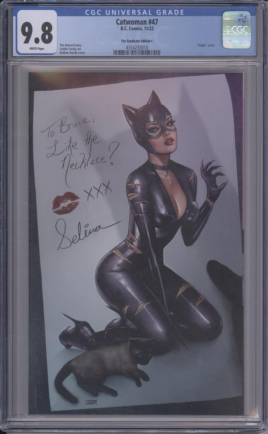Catwoman #47 | CGC 9.8 | Batman Letter Virgin Variant | Szerdy (2022)