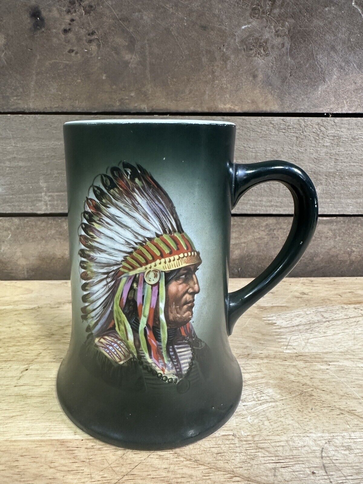 Antique RARE Thos Maddock’s Sons Co Trenton NJ Native American Mug