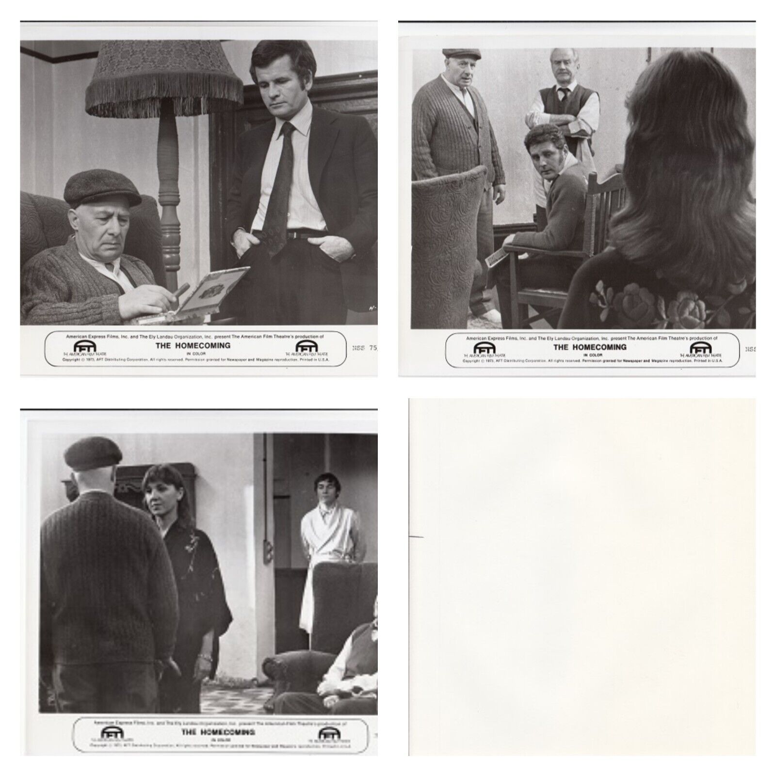 1973  American Film Theatres Production Of Homecoming 3 Original Press Photos 