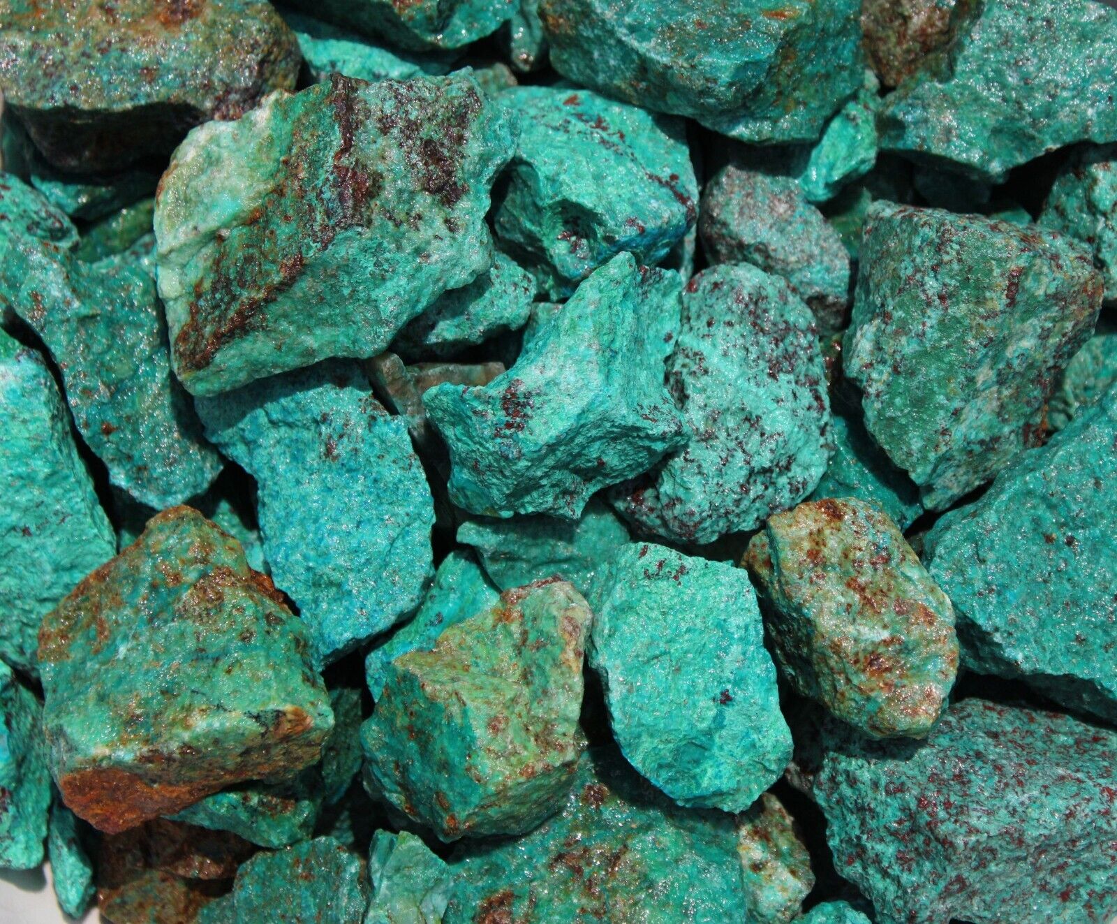 Chrysocolla from Peru - Rough Rocks for Tumbling - Bulk Wholesale 1LB options