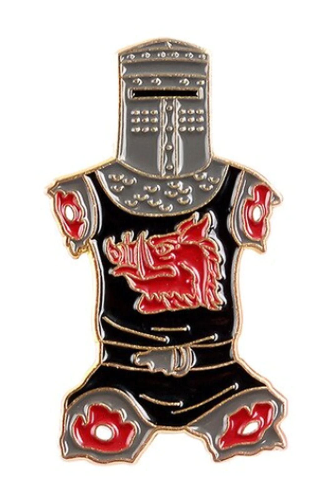 Monty Python Black Knight Pin Search For The Holy Grail Tis a flesh wound Gold V