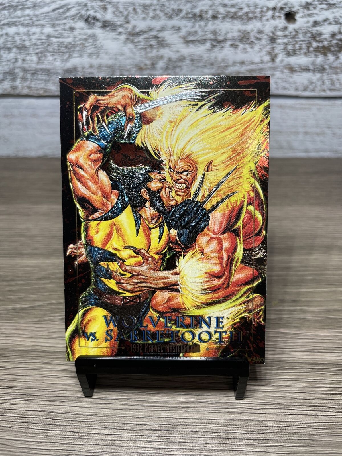 Wolverine vs. Sabretooth 1992 Marvel Masterpieces Spectra 3-D NM Condition