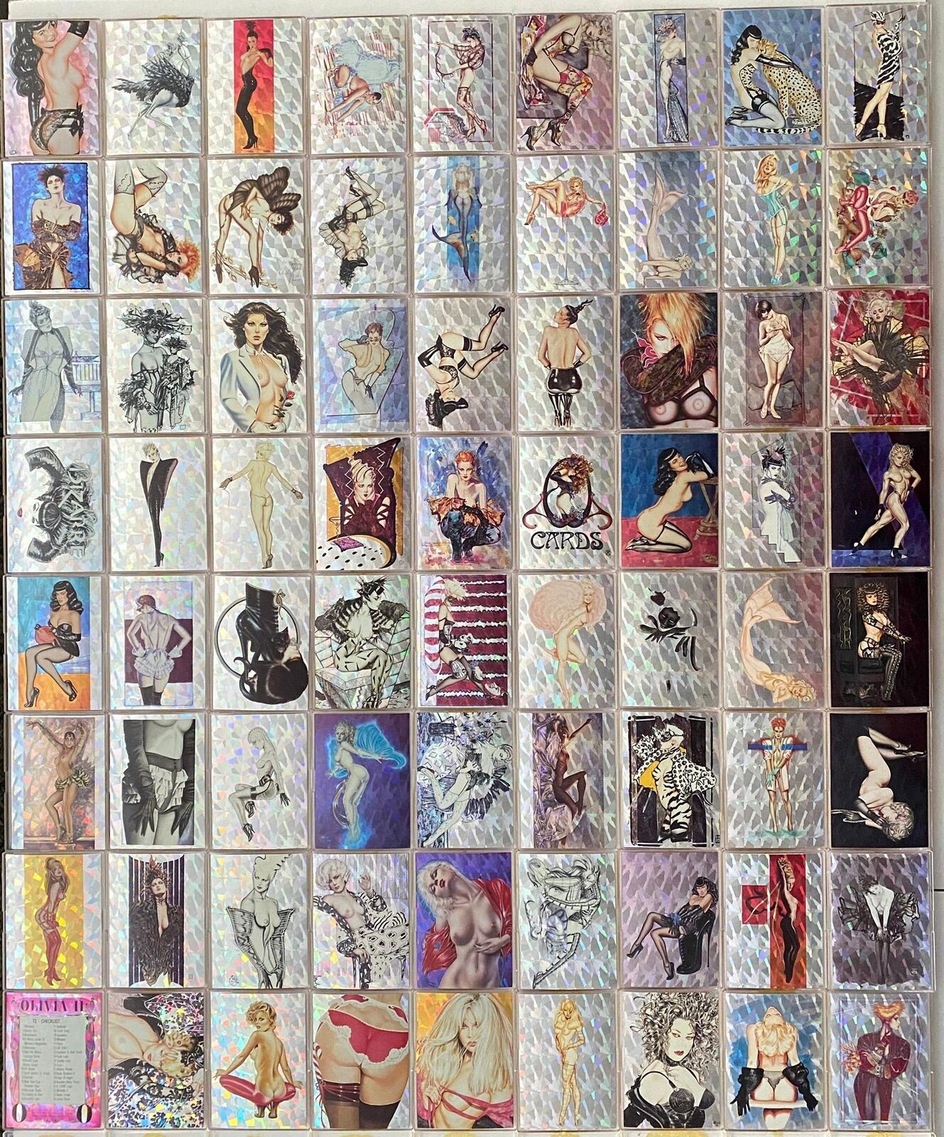 1993 Olivia De Berardinis II All Prism Base Trading Card Set of 72 Comic Images