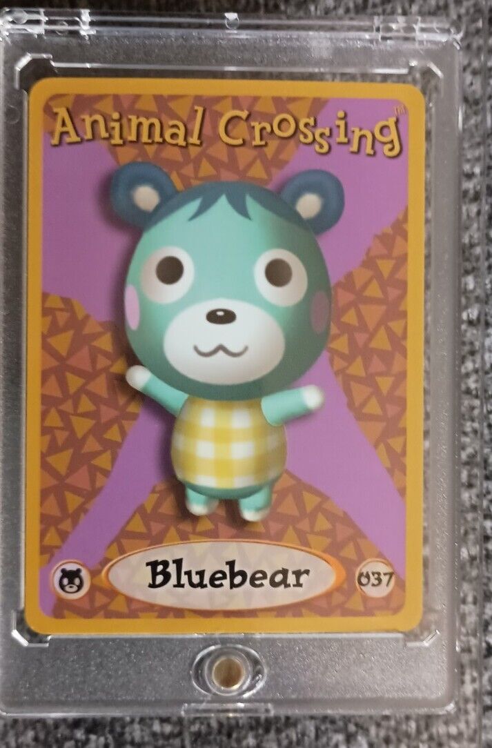 2003 Nintendo Animal Crossing E-Reader Series Blue Bear #037