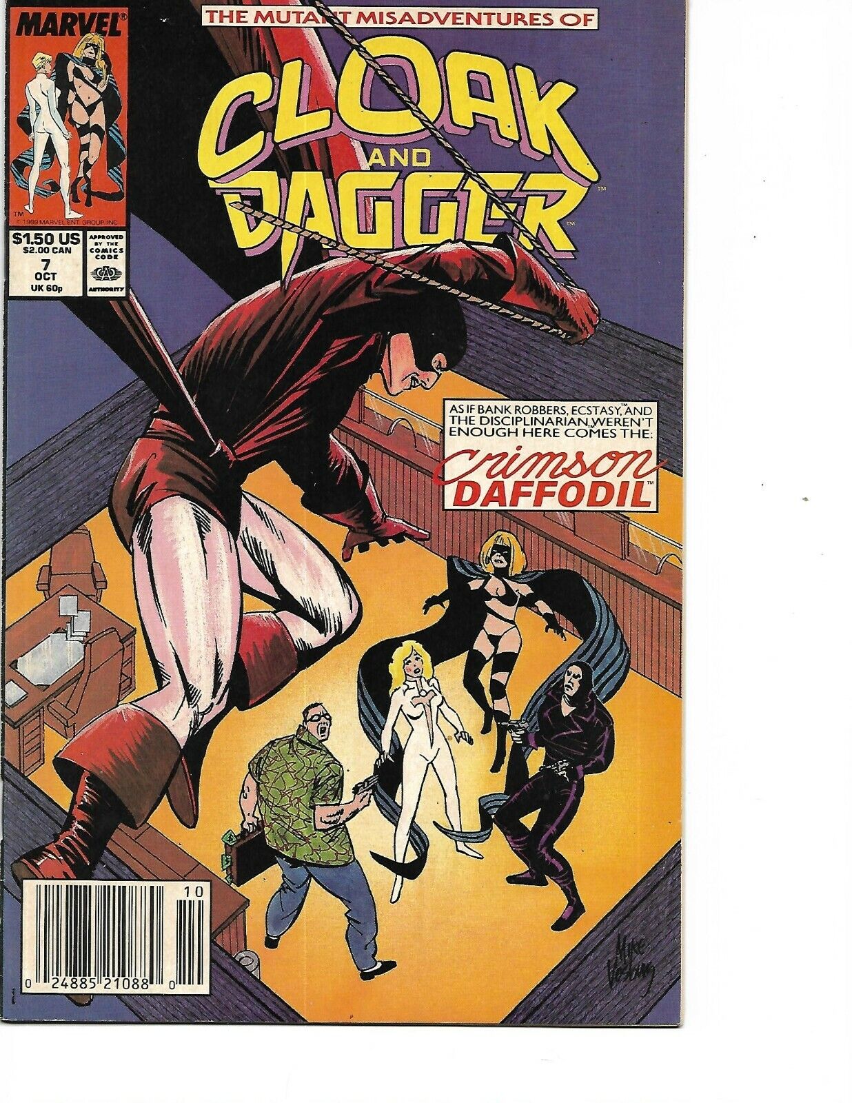 Mutant Misadventures of Cloak and Dagger #7 Ecstasy (Oct 1989 Marvel) Near Mint