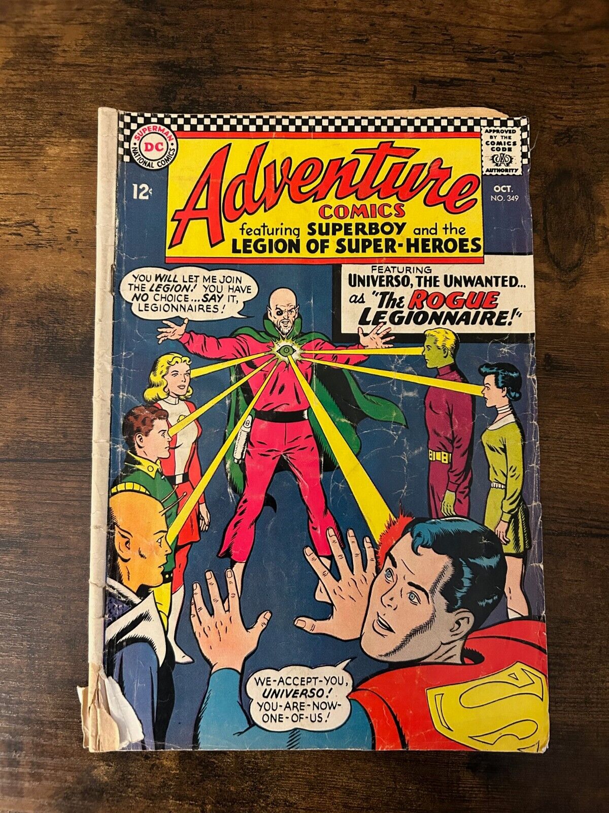 Adventure Comics #349 DC Comics (Oct, 1966) LOW GRADE 1st Universo Rond Vidar