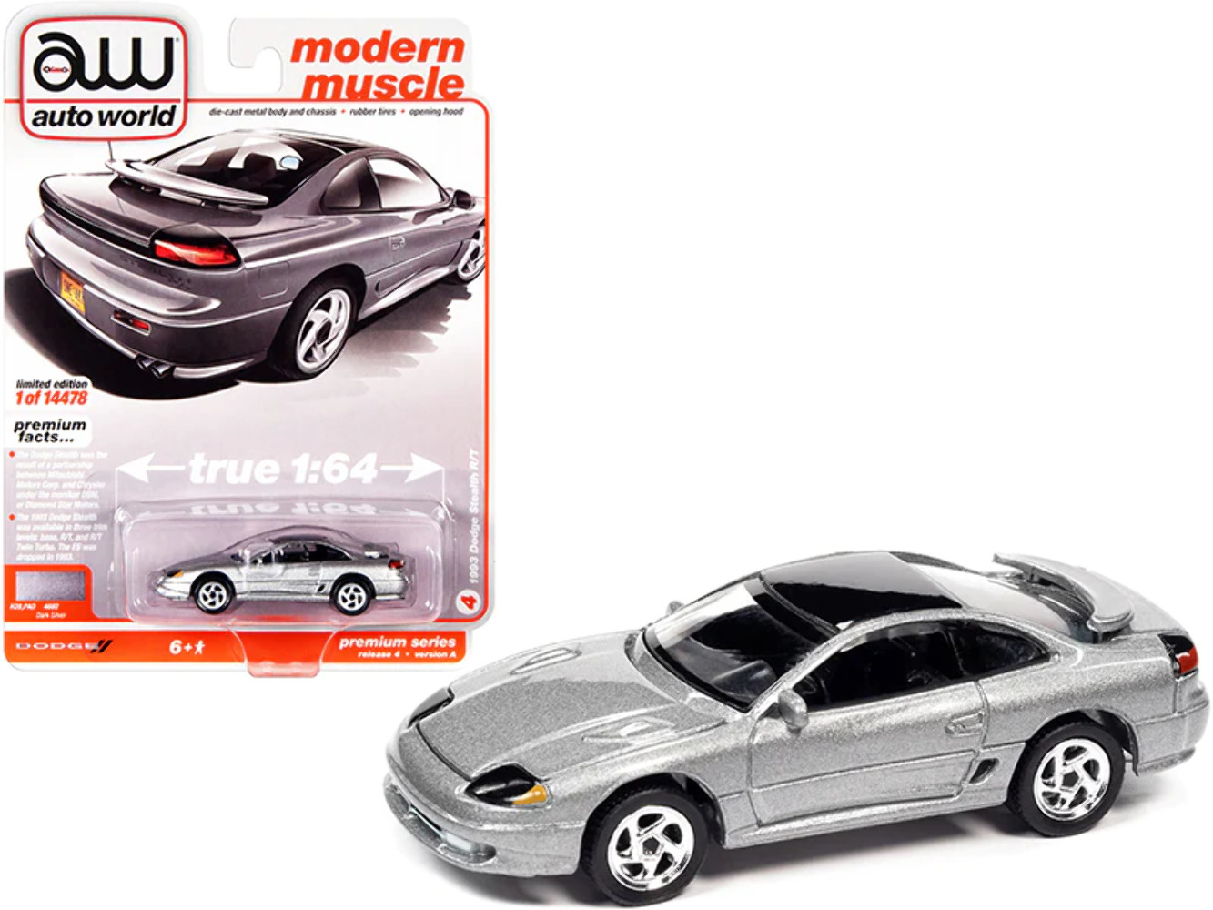 1993 Dodge Stealth R/T Silver Metallic with Black Top \