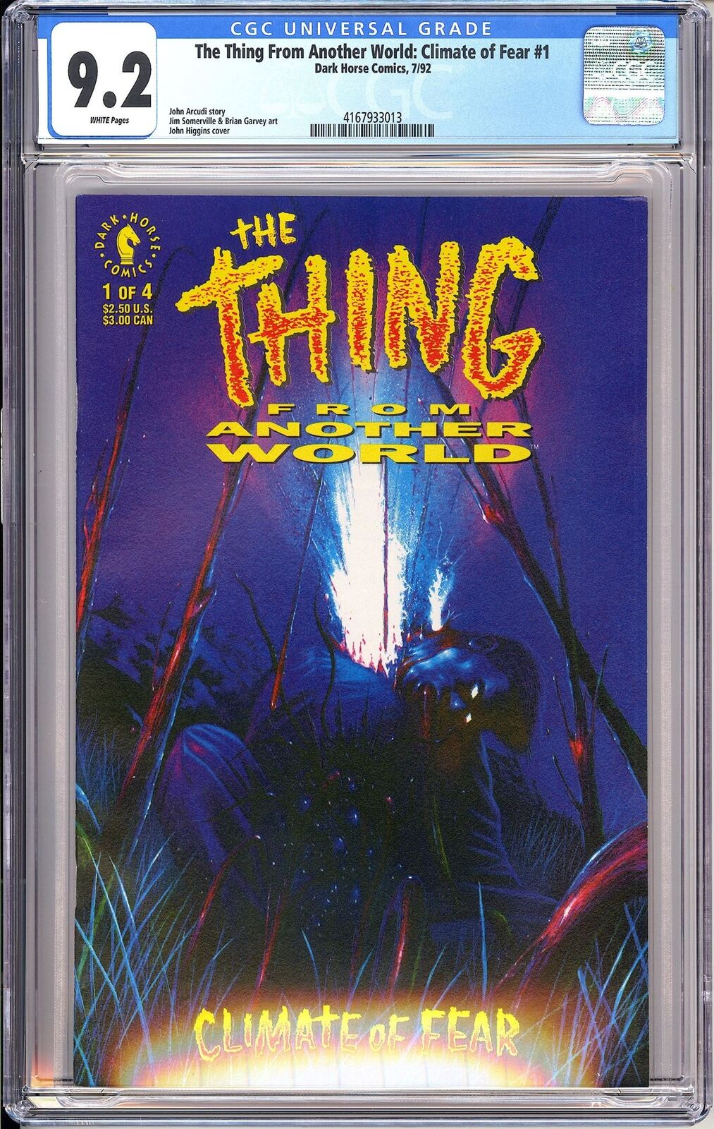 Thing From Another World: Climate of Fear 1 CGC 9.2 1992 4167933013 Dark Horse