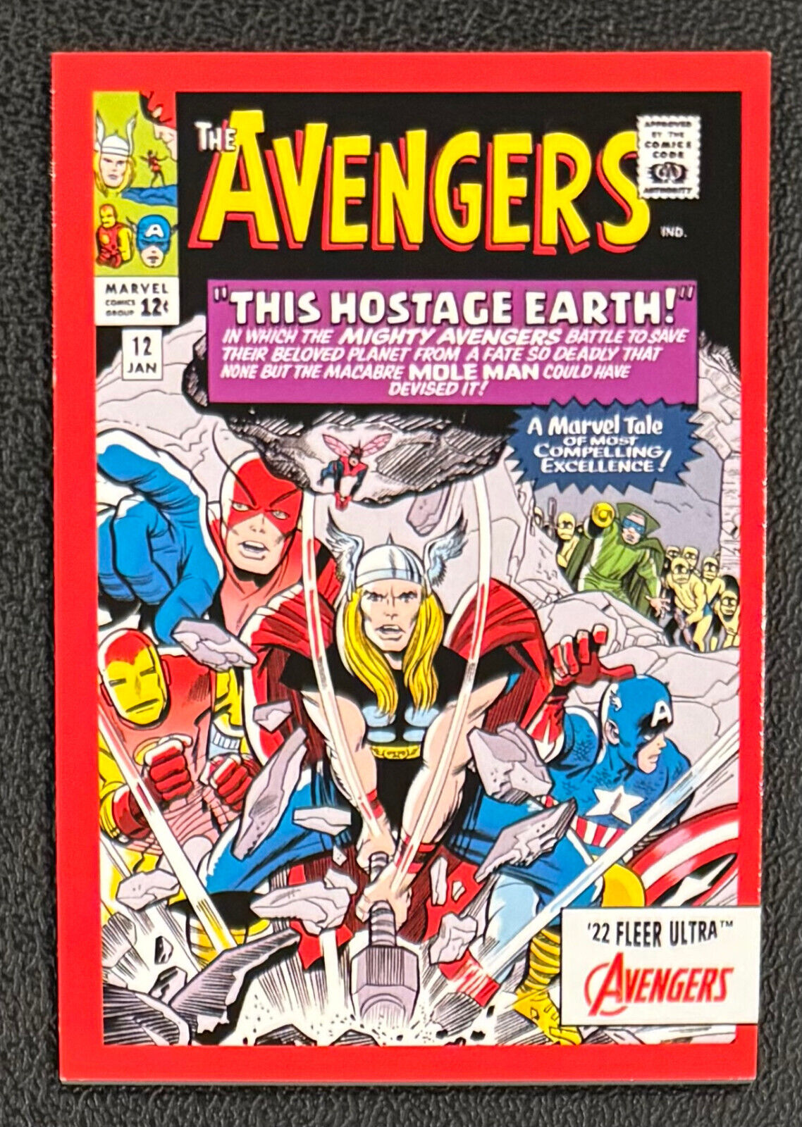 2022 Fleer Ultra Avengers COMIC COVERS Insert #A-12 1963 AVENGERS 12, #11/12 SSP