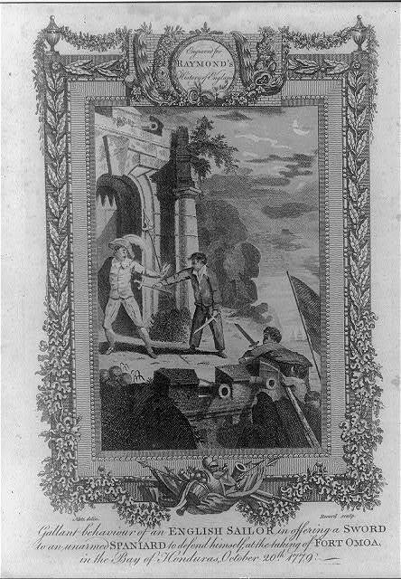 Gallant behavior,English sailor,Spaniard,Fort Omoa,Bay of Honduras,1779