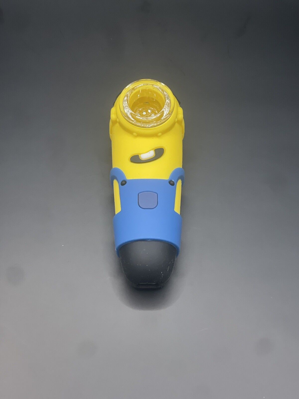 Minions Minion Silicone Hand Pipe with 9 Hole Glass Bowl