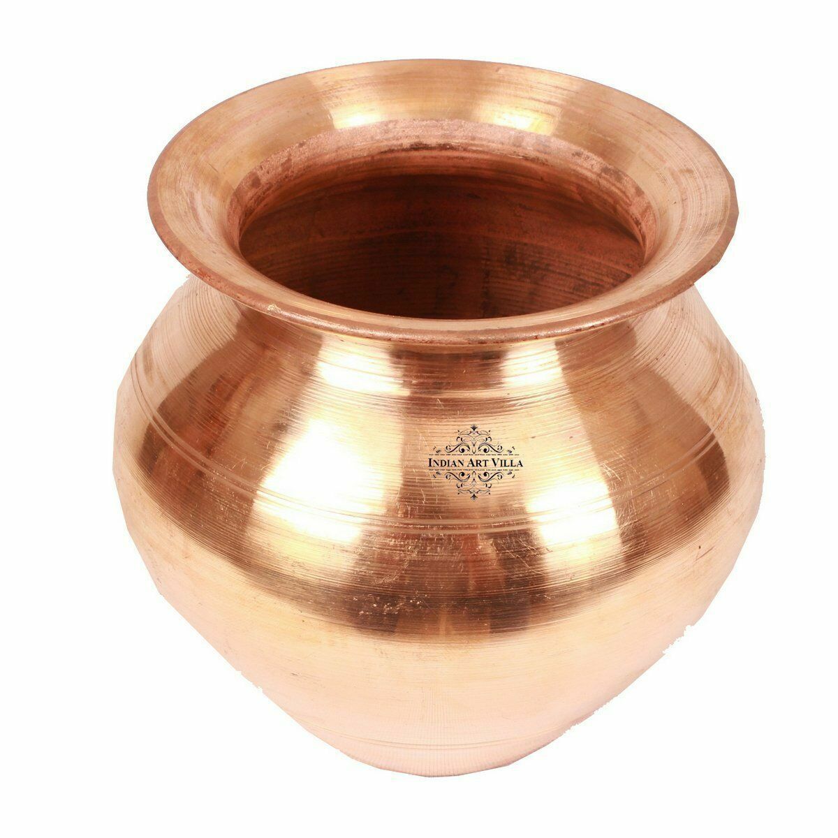 100% Copper Lota Kalash Pot Kitchen diwali Navratra Hindu Puja Religious 